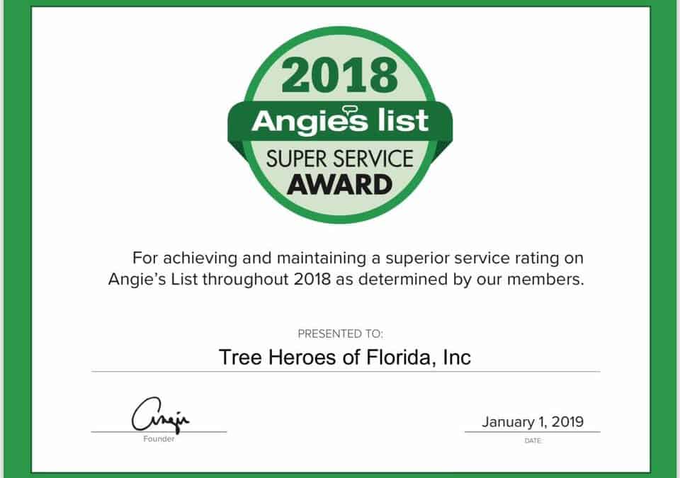 We are proud to announce that we have earned the home service industry’s coveted Angie’s List Super Service Award.